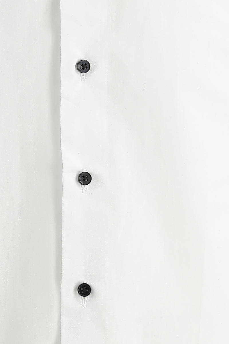Beyaz Ata Yaka Slim Fit Dar Kesim Pamuk Gömlek