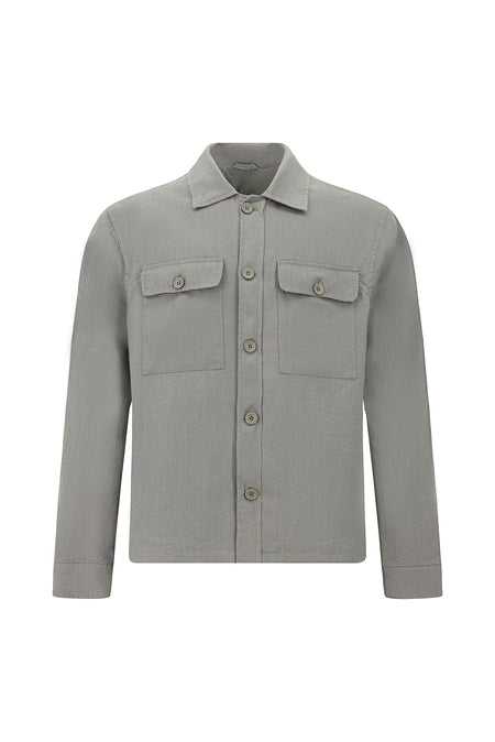 Orta Füme Slim Fit Dar Kesim Mevsimlik Spor Keten Mont