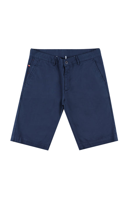 Orta Lacivert Regular Fit Pamuklu Bermuda Şort