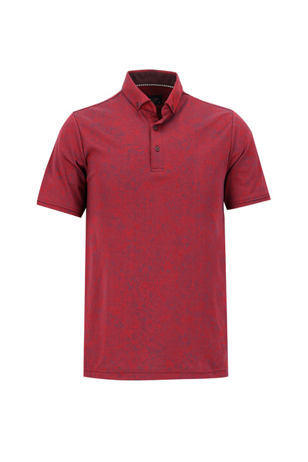 Açık Bordo Polo Yaka Regular Fit T-shirt