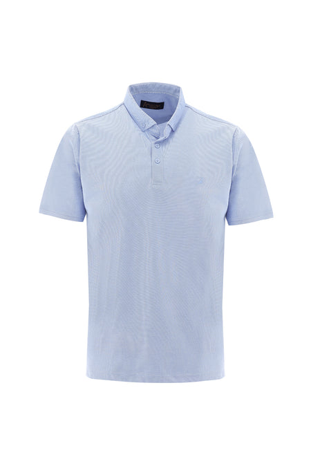 Mavi Polo Yaka Regular Fit Nakışlı T-shirt