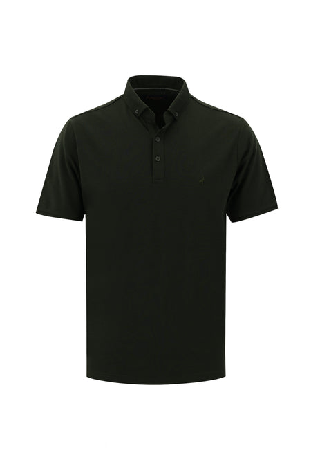 Orta Haki Polo Yaka Regular Fit T-shirt