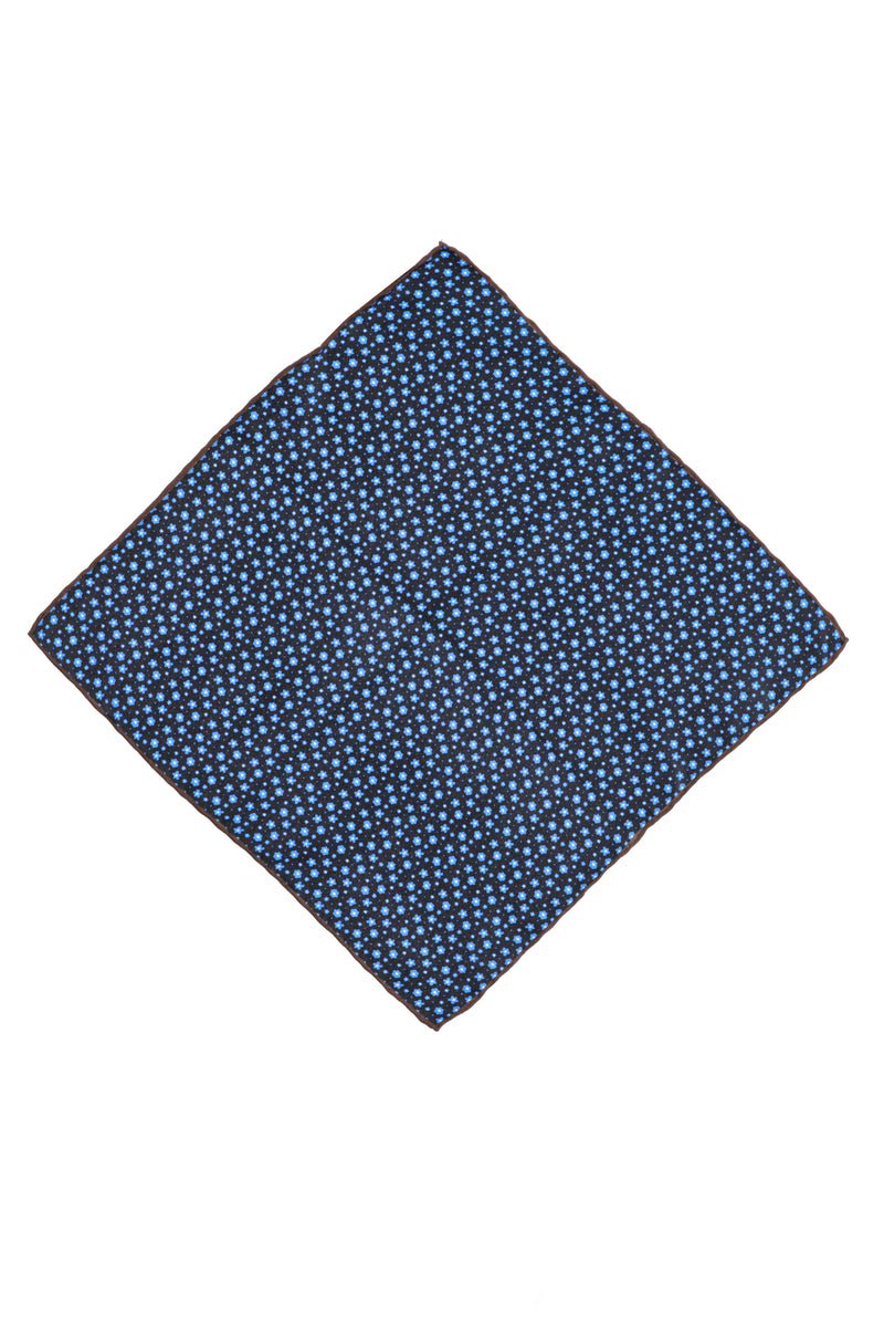 Orta Lacivert Desenli Mendil