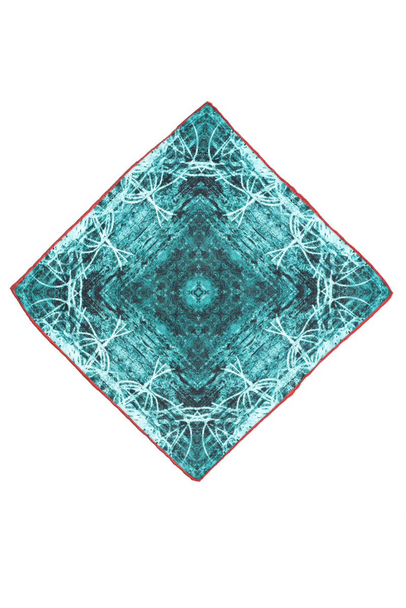 Koyu Yeşil Desenli Mendil