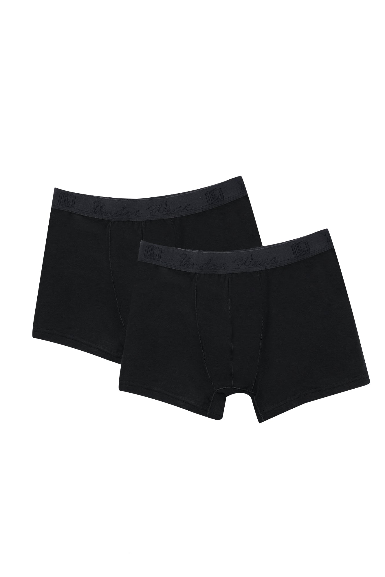 Siyah 2'li Bambu Boxer Seti