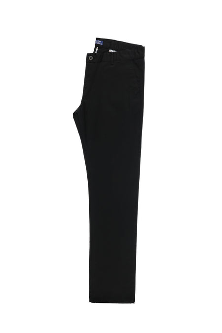 Siyah Regular Fit Likralı Kanvas / Chino Pantolon