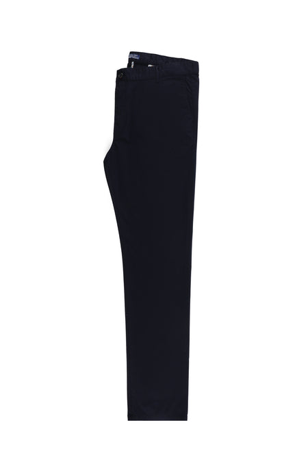 Koyu Lacivert Regular Fit Likralı Kanvas / Chino Pantolon