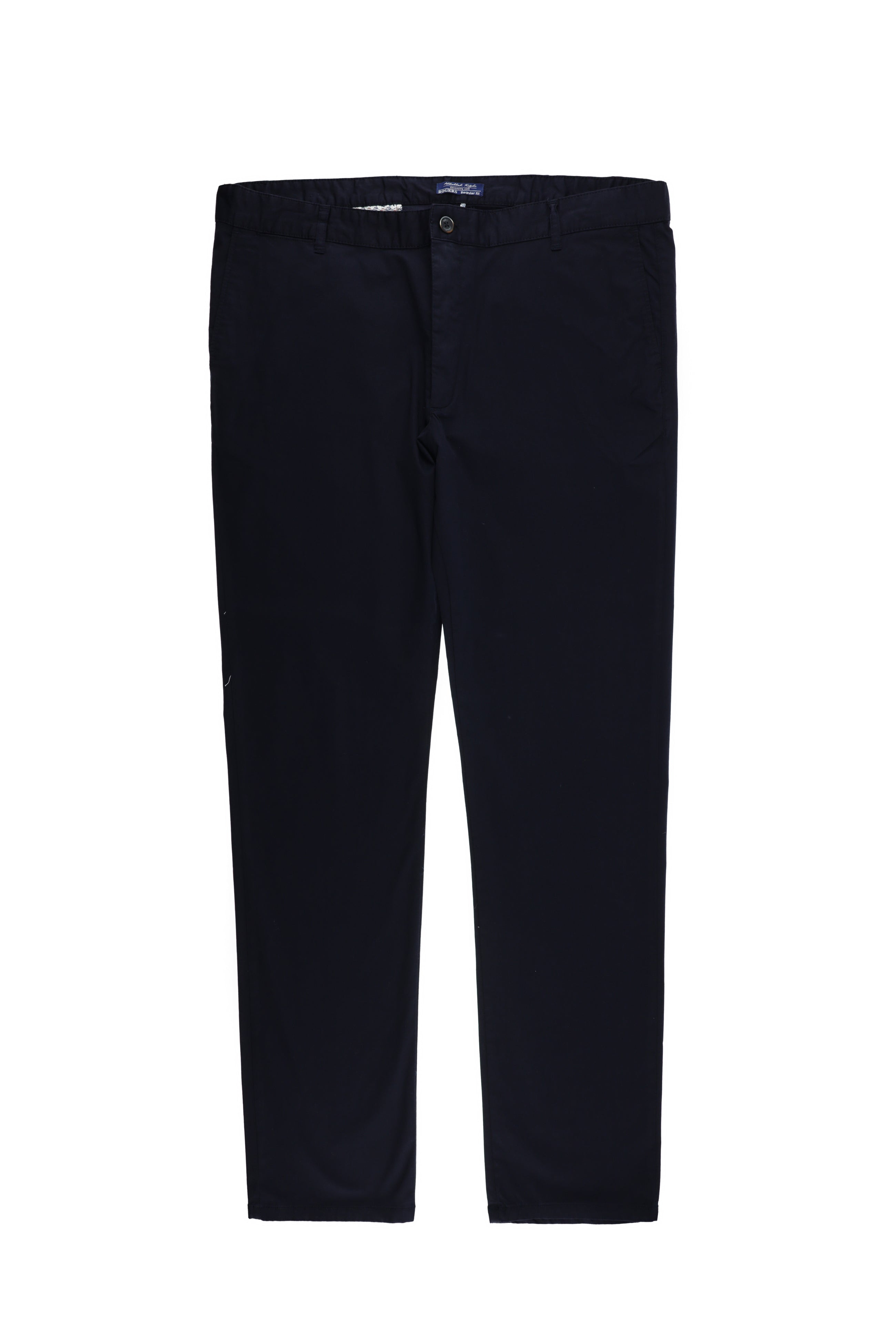 Koyu Lacivert Regular Fit Standart Kesim Likral? Kanvas / Chino Pantolon-Abdullah Ki??l?