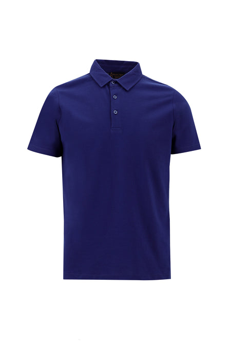 Orta Lacivert Polo Yaka Regular Fit Pamuk T-shirt