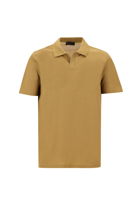 Taba Polo Yaka Regular Fit Merserize Pamuk T-shirt