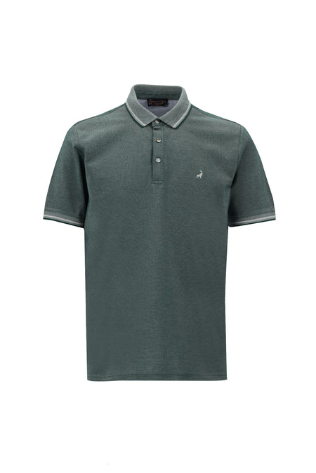 Nefti Polo Yaka Regular Fit Nakışlı Merserize Pamuk T-shirt