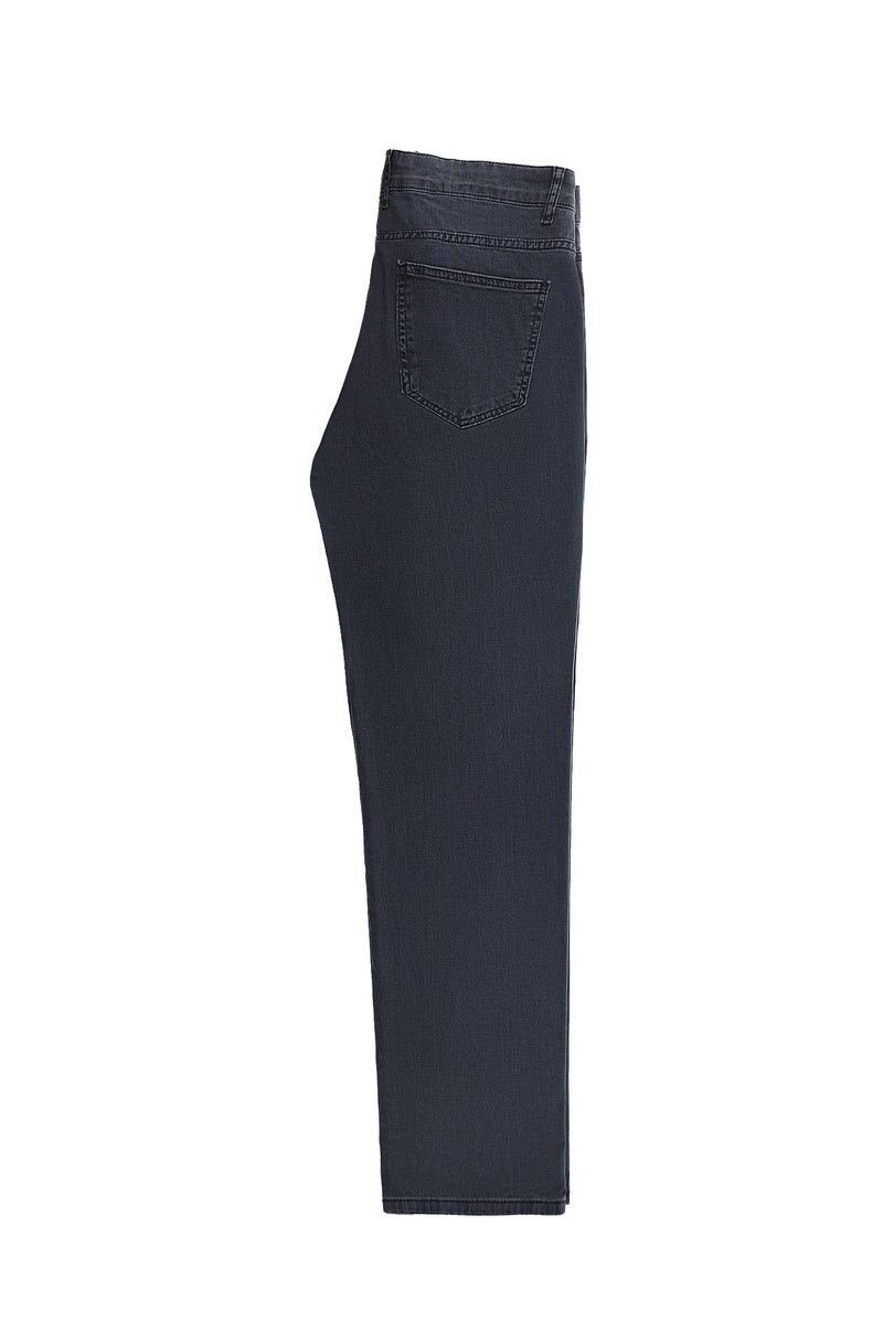 Koyu Lacivert Relaxed Fit Rahat Kesim Likralı Denim Look Pantolon