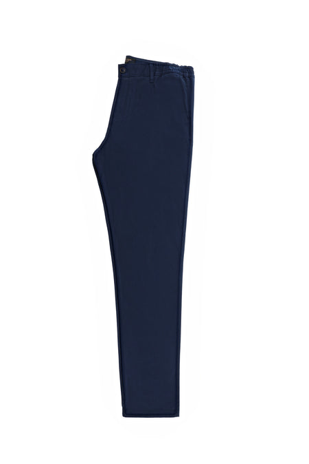 Açık Lacivert Slim Fit Dar Kesim Beli Lastikli Likralı Pantolon