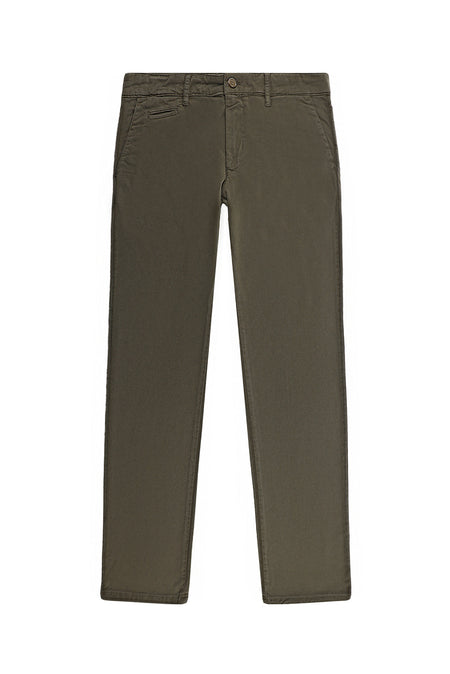 Açık Haki Regular Fit Likralı Kanvas / Chino Pantolon