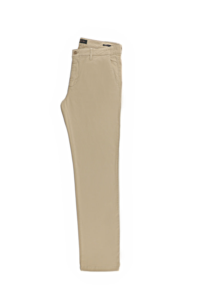 Orta Vizon Regular Fit Likralı Kanvas / Chino Pantolon