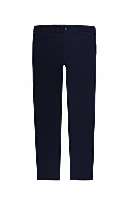 Koyu Lacivert Relaxed Fit Rahat Kesim Likralı Kanvas / Chino Pantolon