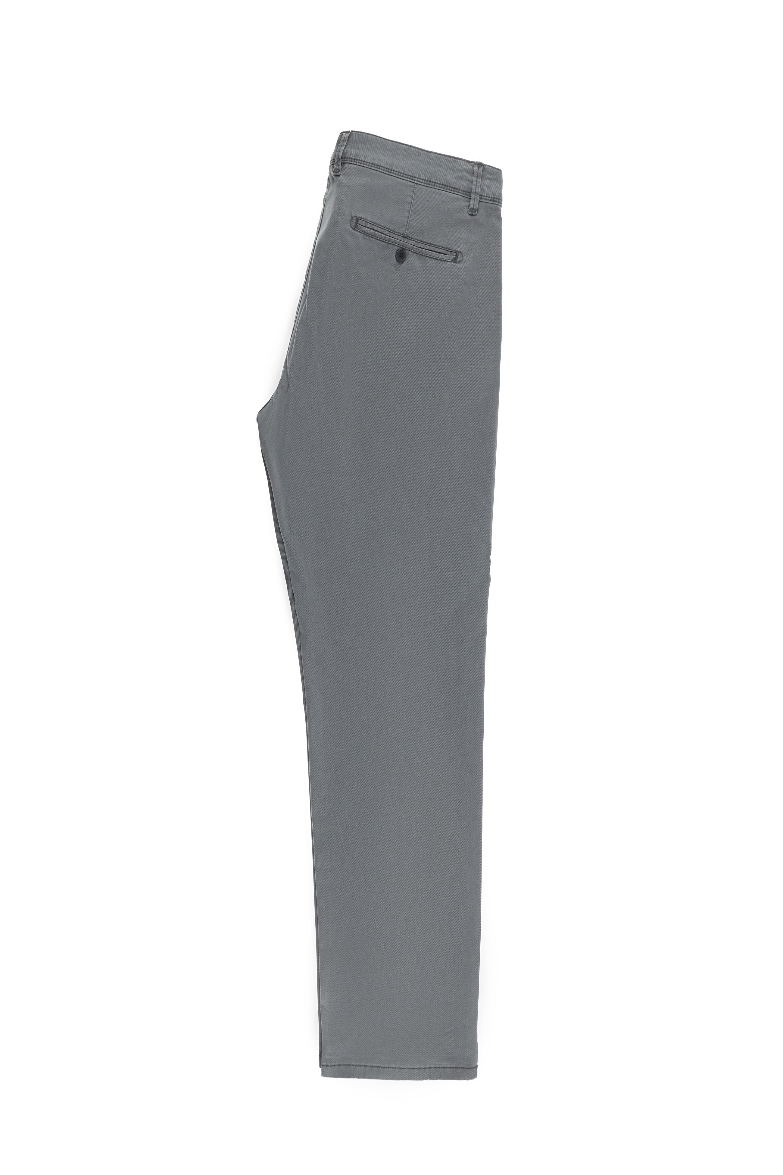 Orta Füme Regular Fit Likralı Kanvas / Chino Pantolon