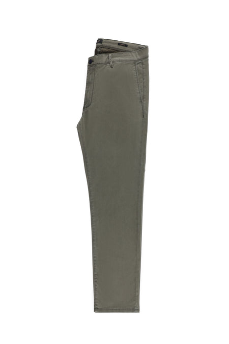 Orta Haki Regular Fit Likralı Kanvas / Chino Pantolon