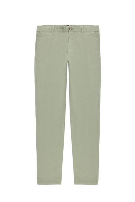Çağla Yeşili Regular Fit Desenli Likralı Kanvas / Chino Pantolon