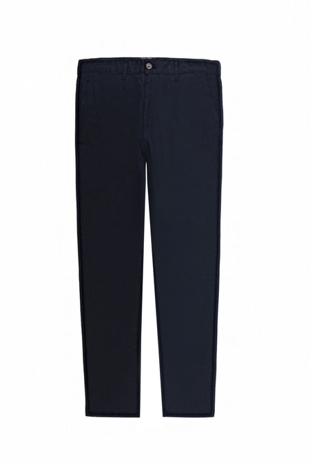 Koyu Lacivert Regular Fit Keten Pantolon