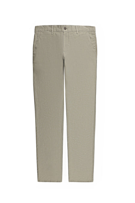 Açık Haki Regular Fit Keten Pantolon