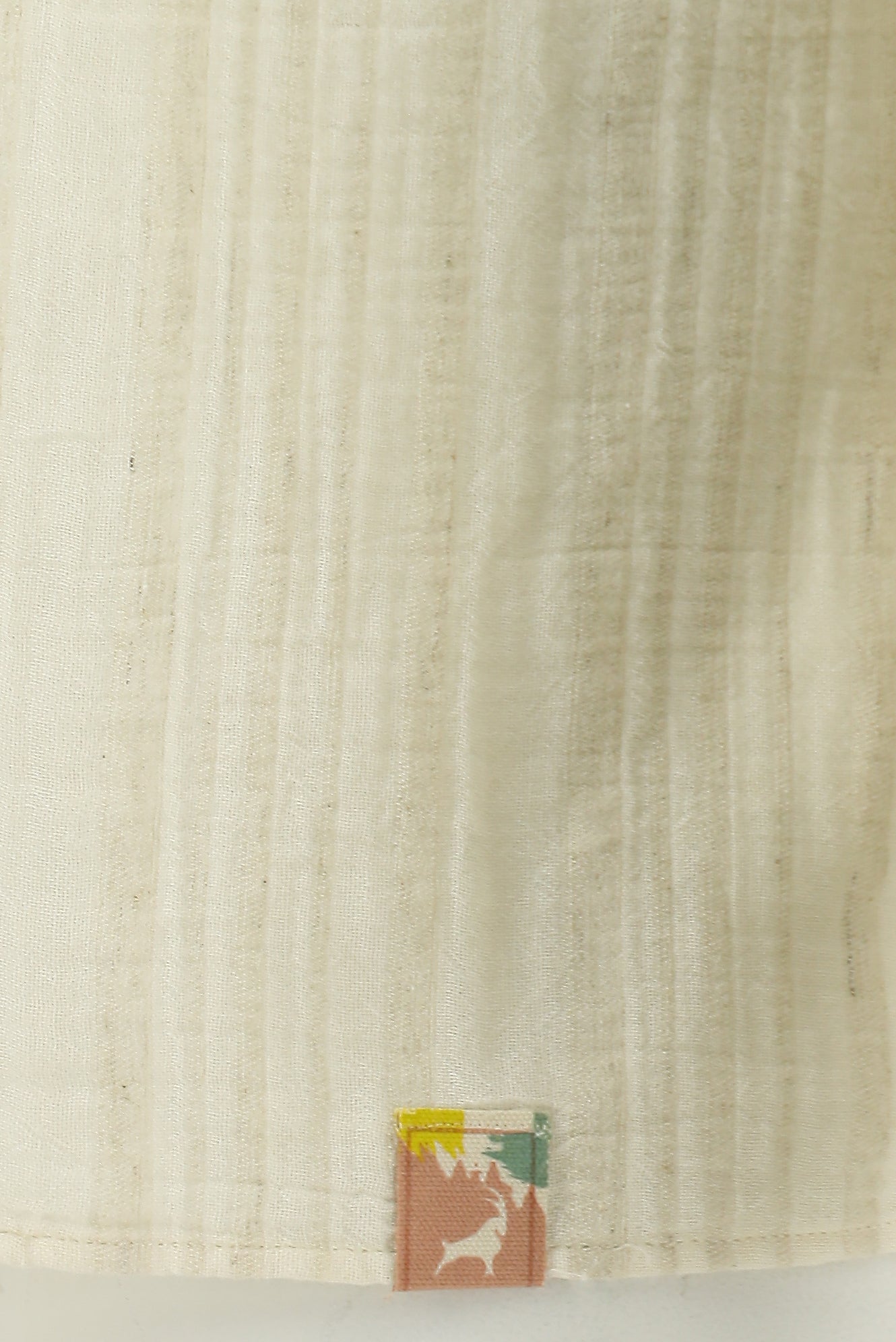 Açık Bej Uzun Kol Oversize Müslin Pamuklu Keten Gömlek