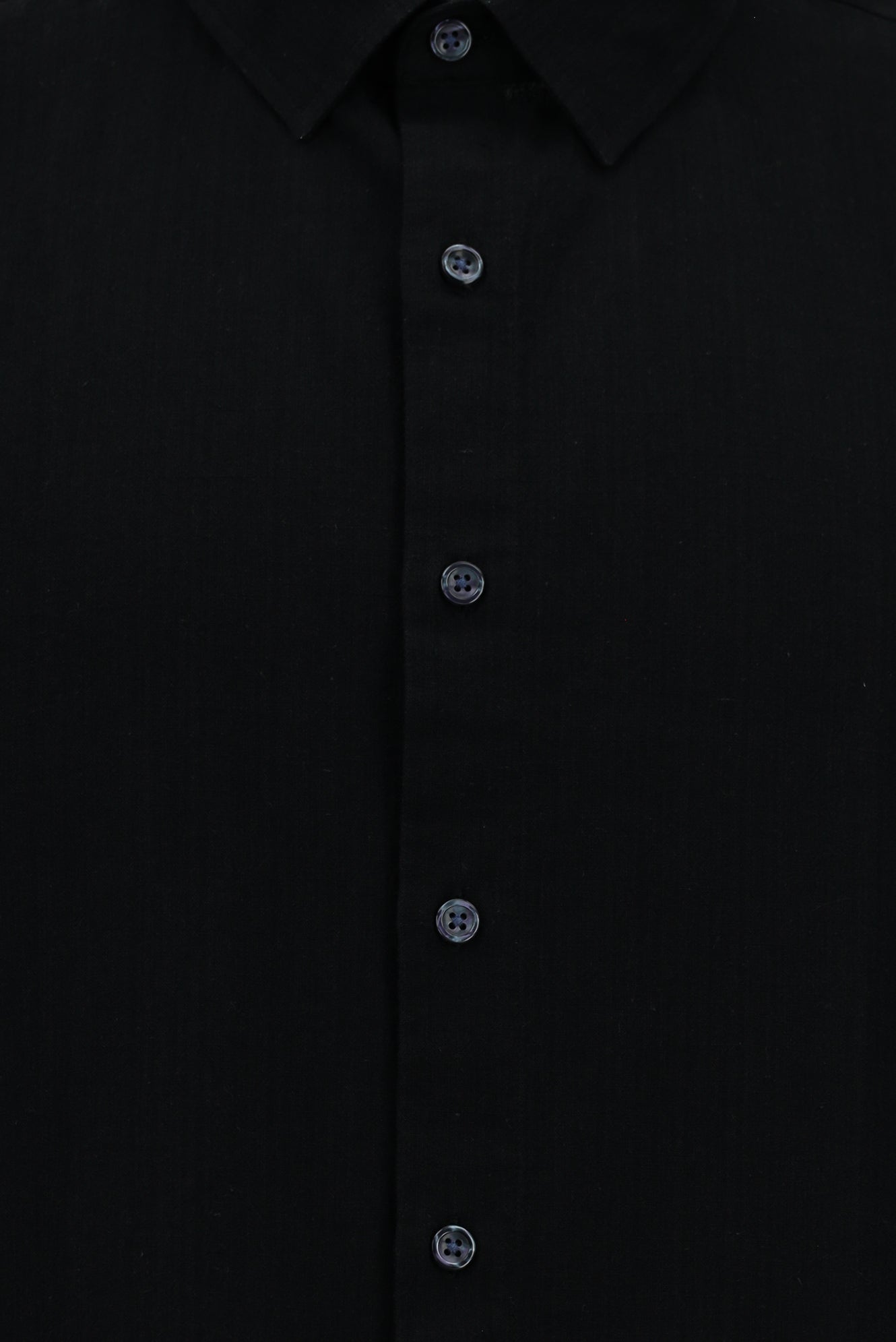 Siyah Uzun Kol Slim Fit Dar Kesim Klasik Pamuk Gömlek