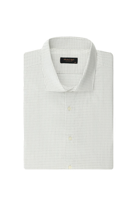 Koyu Kahve Uzun Kol Klasik Desenli Pamuk Gömlek