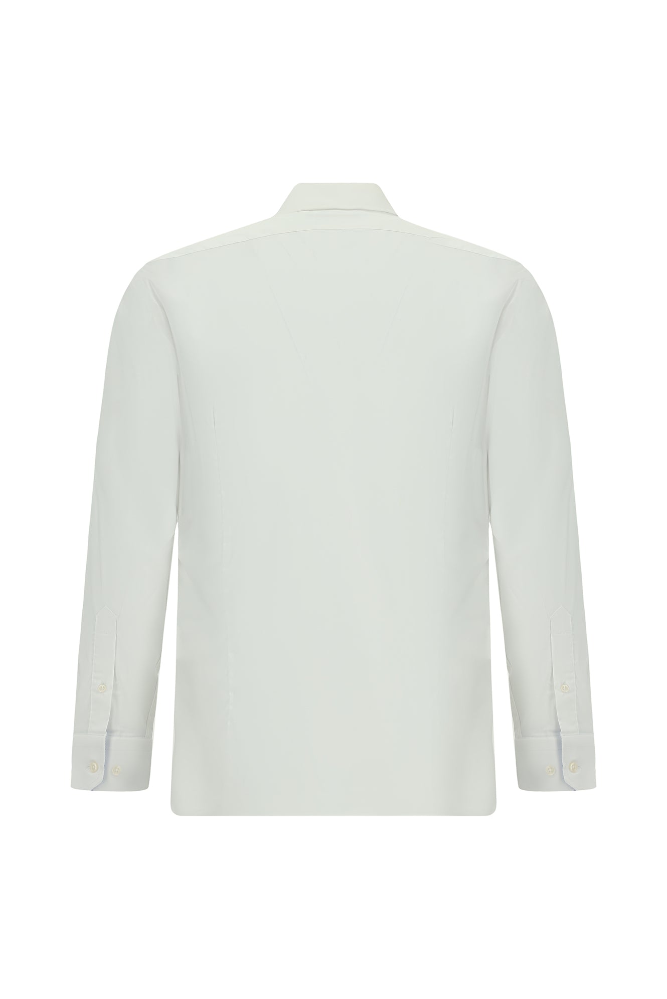 Beyaz Uzun Kol Slim Fit Dar Kesim Klasik Pamuklu Gömlek