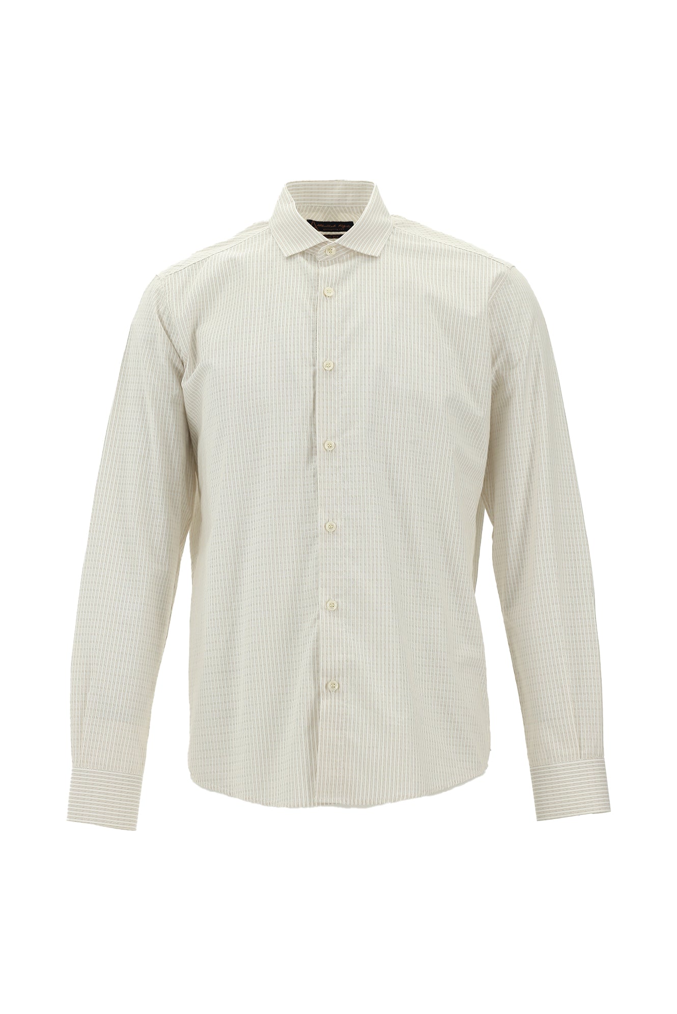 Orta Vizon Uzun Kol Slim Fit Dar Kesim Çizgili Pamuk Gömlek