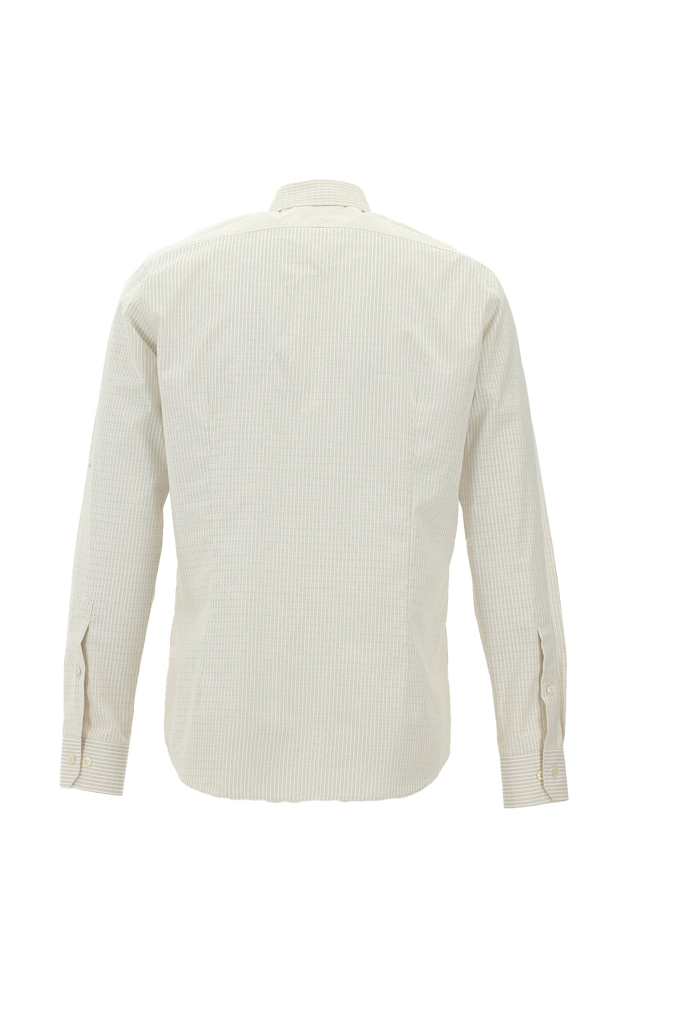 Orta Vizon Uzun Kol Slim Fit Dar Kesim Çizgili Pamuk Gömlek