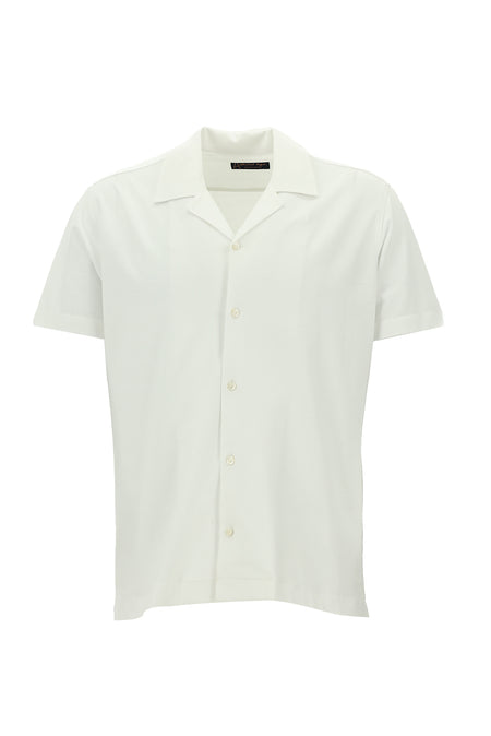 Beyaz Kısa Kol Slim Fit Dar Kesim Pamuk Gömlek