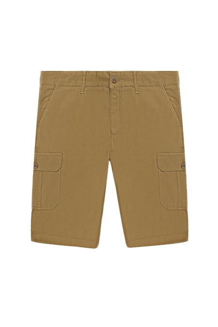 Taba Regular Fit Pamuk Bermuda Kargo Şort