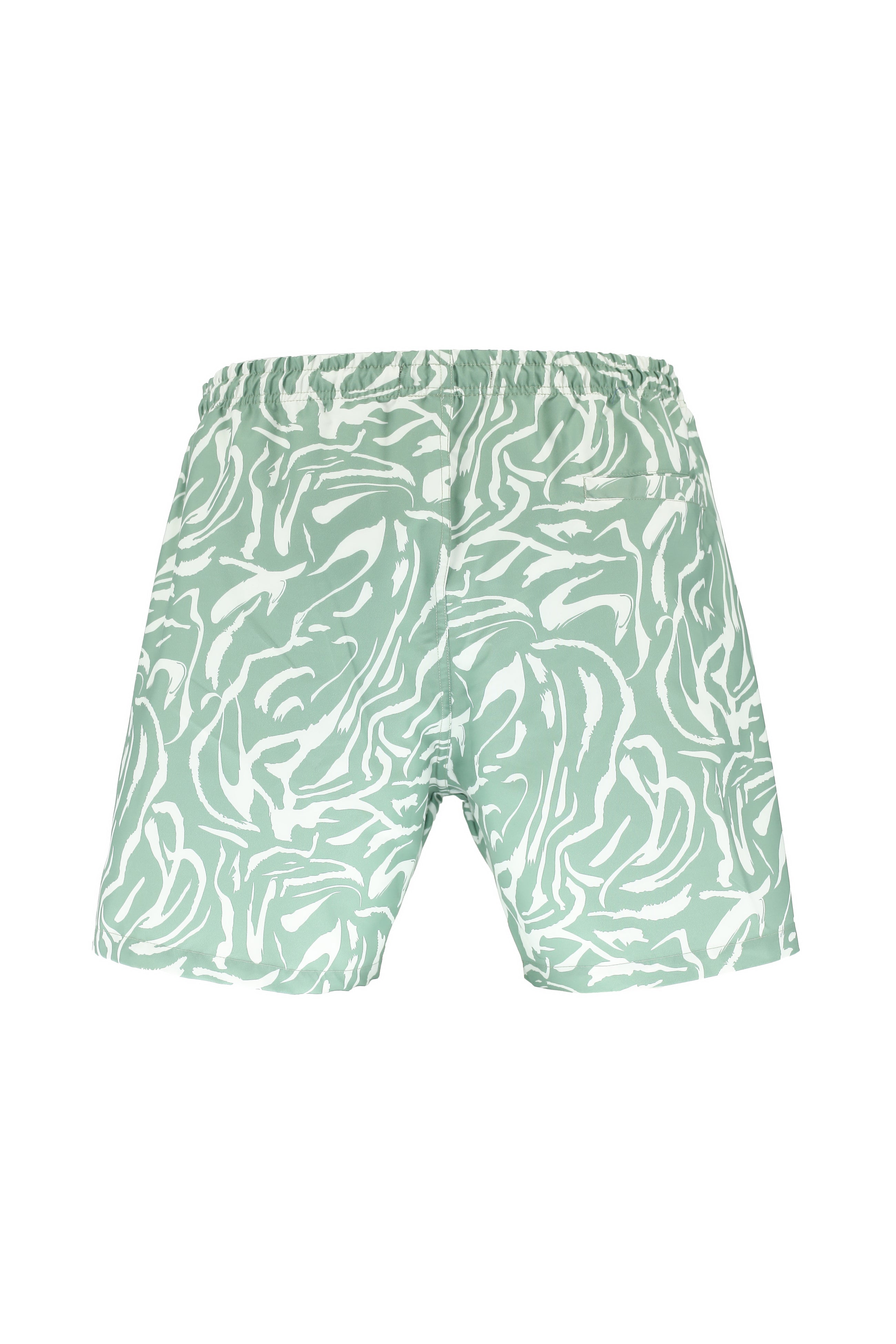 Orta Haki Desenli Deniz Şortu