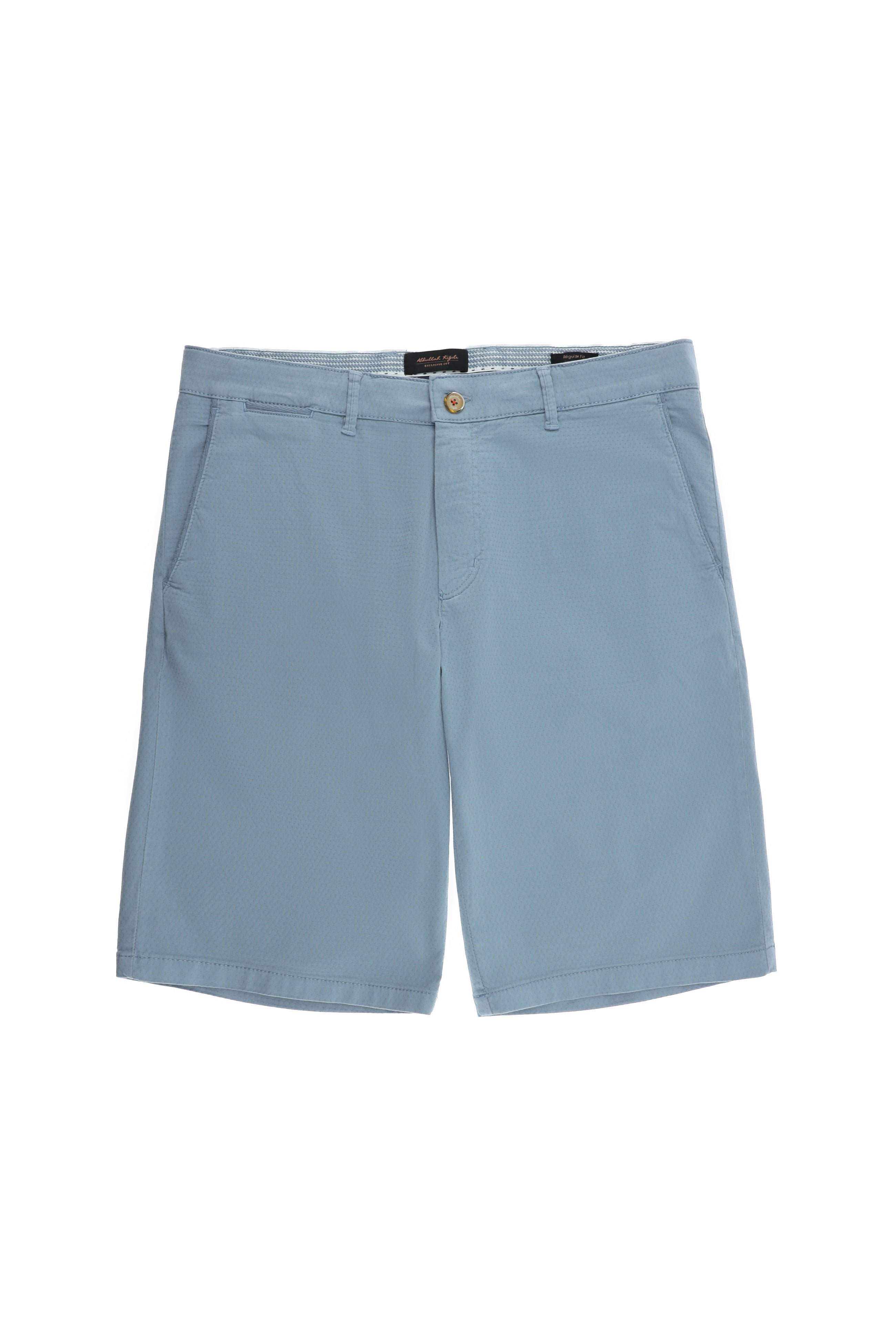 Havacı Mavi Regular Fit Likralı Bermuda Şort