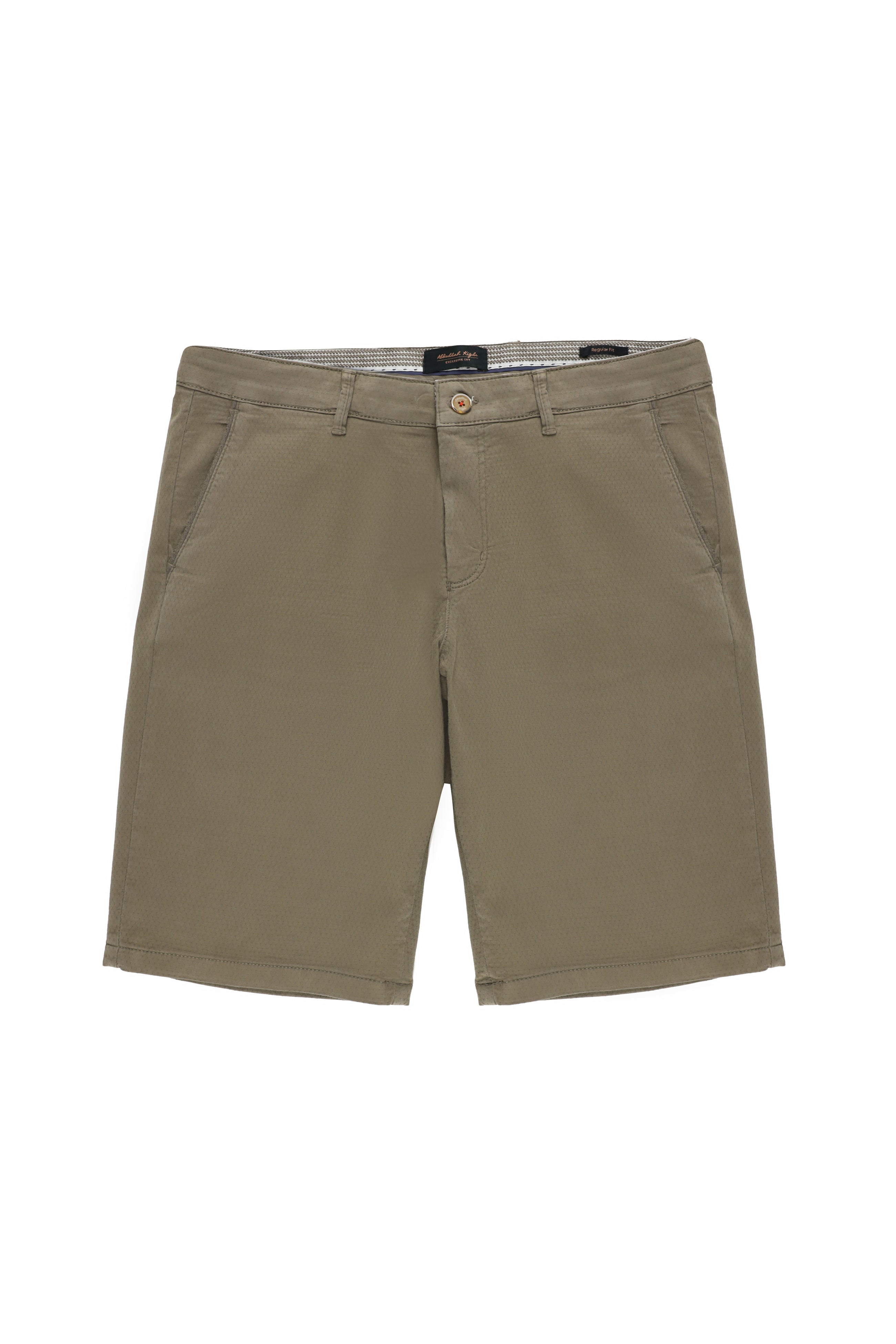 Orta Kahve Regular Fit Likralı Bermuda Şort