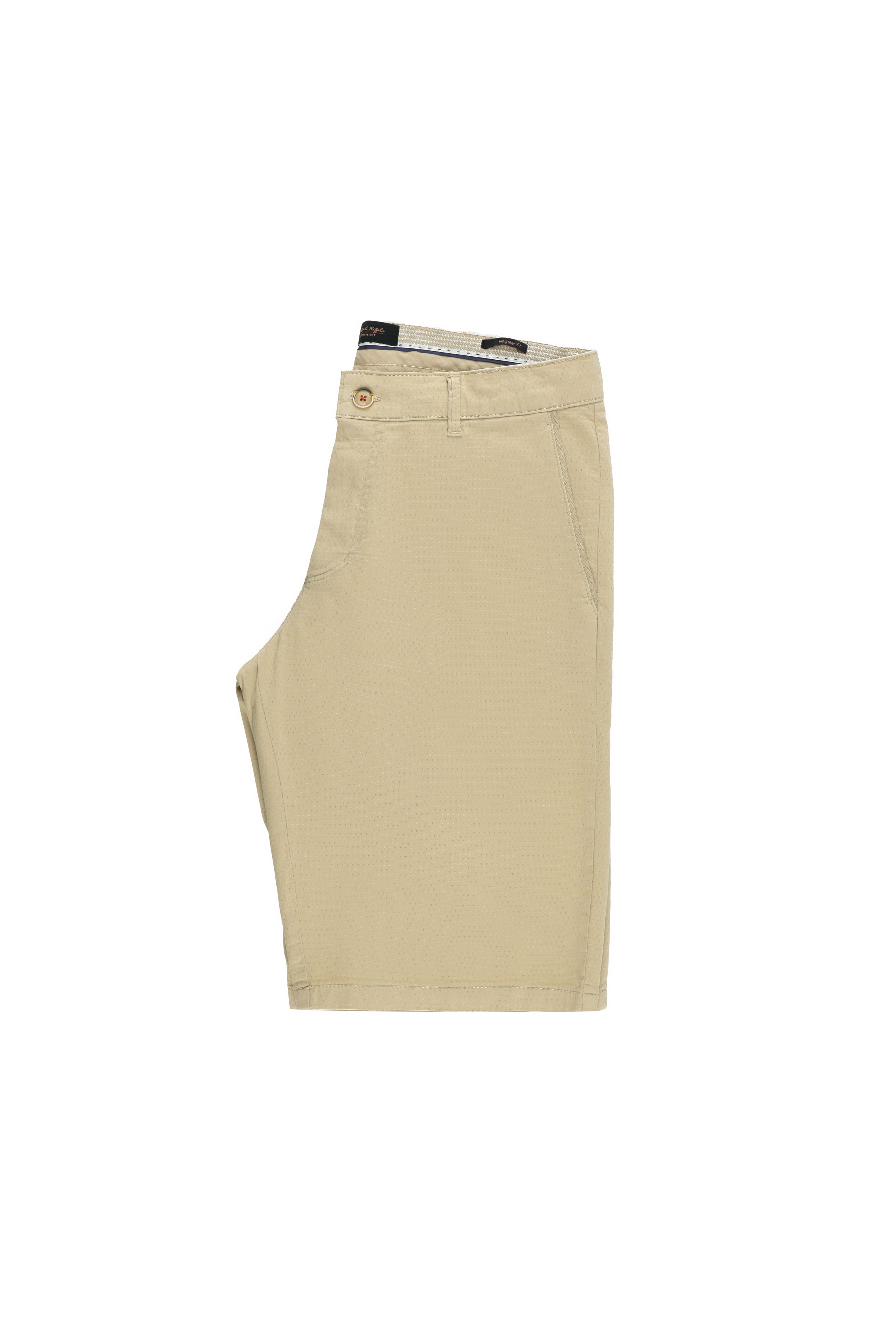 Açık Bej Regular Fit Likralı Bermuda Şort