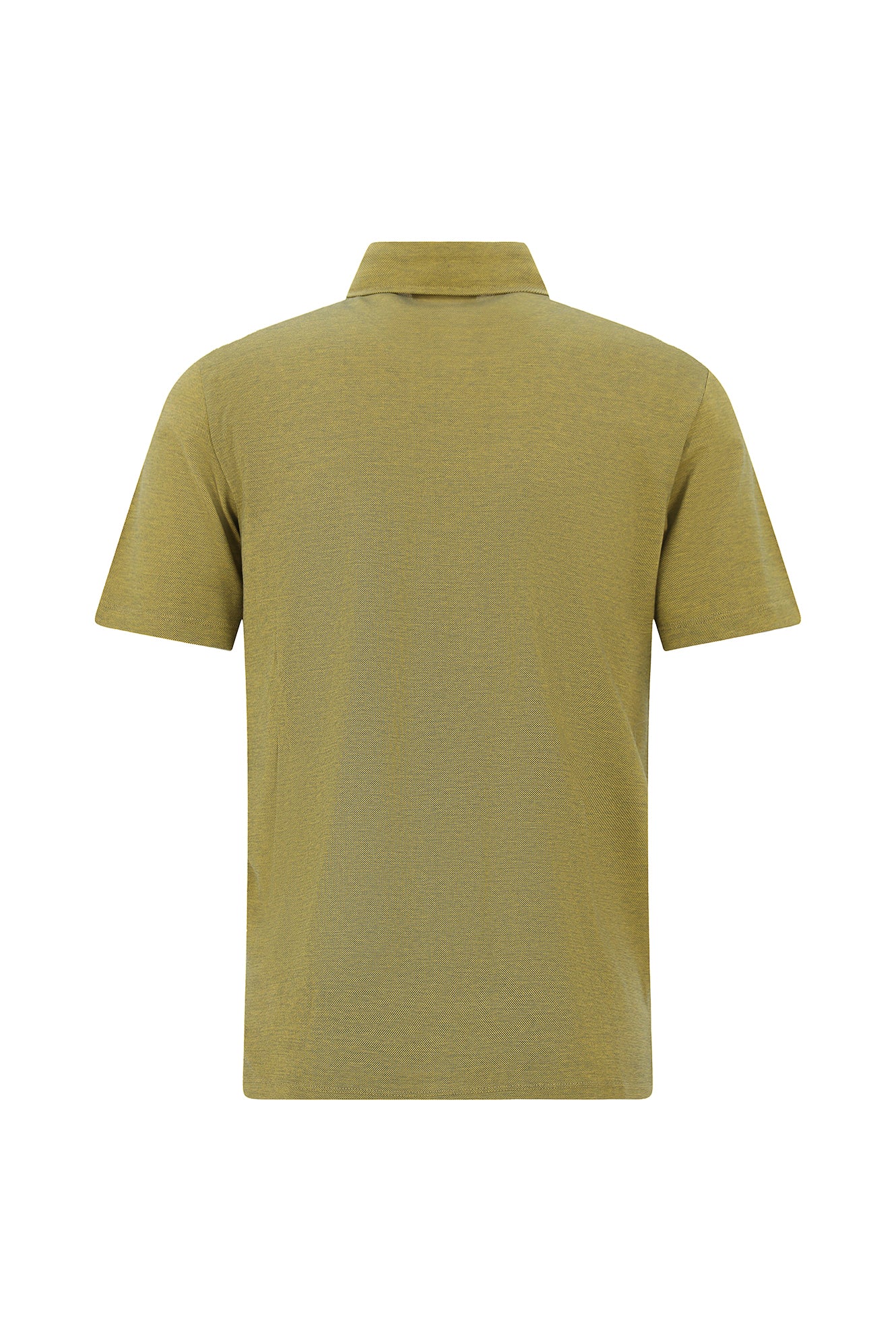 Asker Haki Regular Fit Desenli Nakışlı Merserize Pamuk Polo Yaka T-shirt