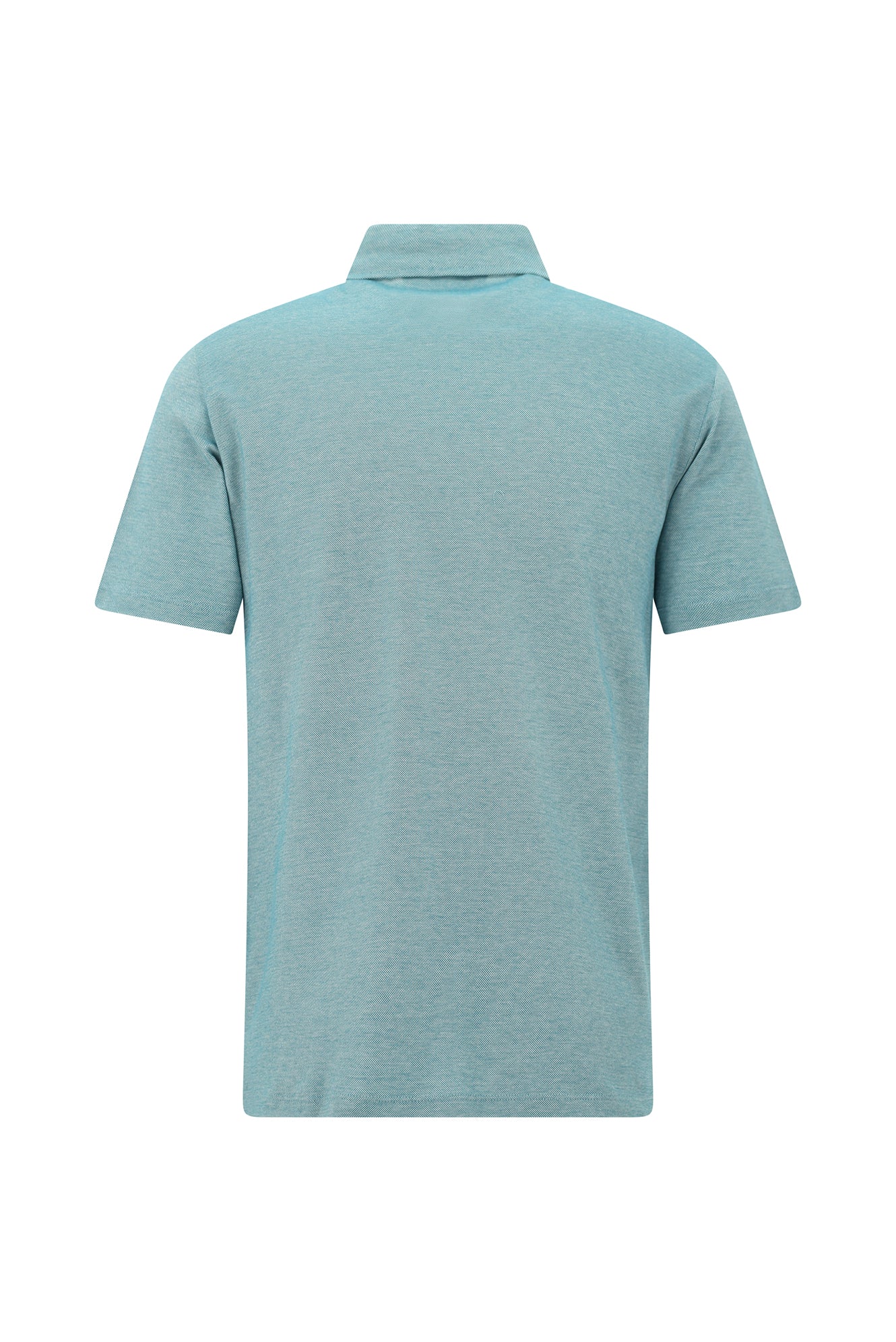 Petrol Yeşili Regular Fit Desenli Nakışlı Merserize Pamuk Polo Yaka T-shirt