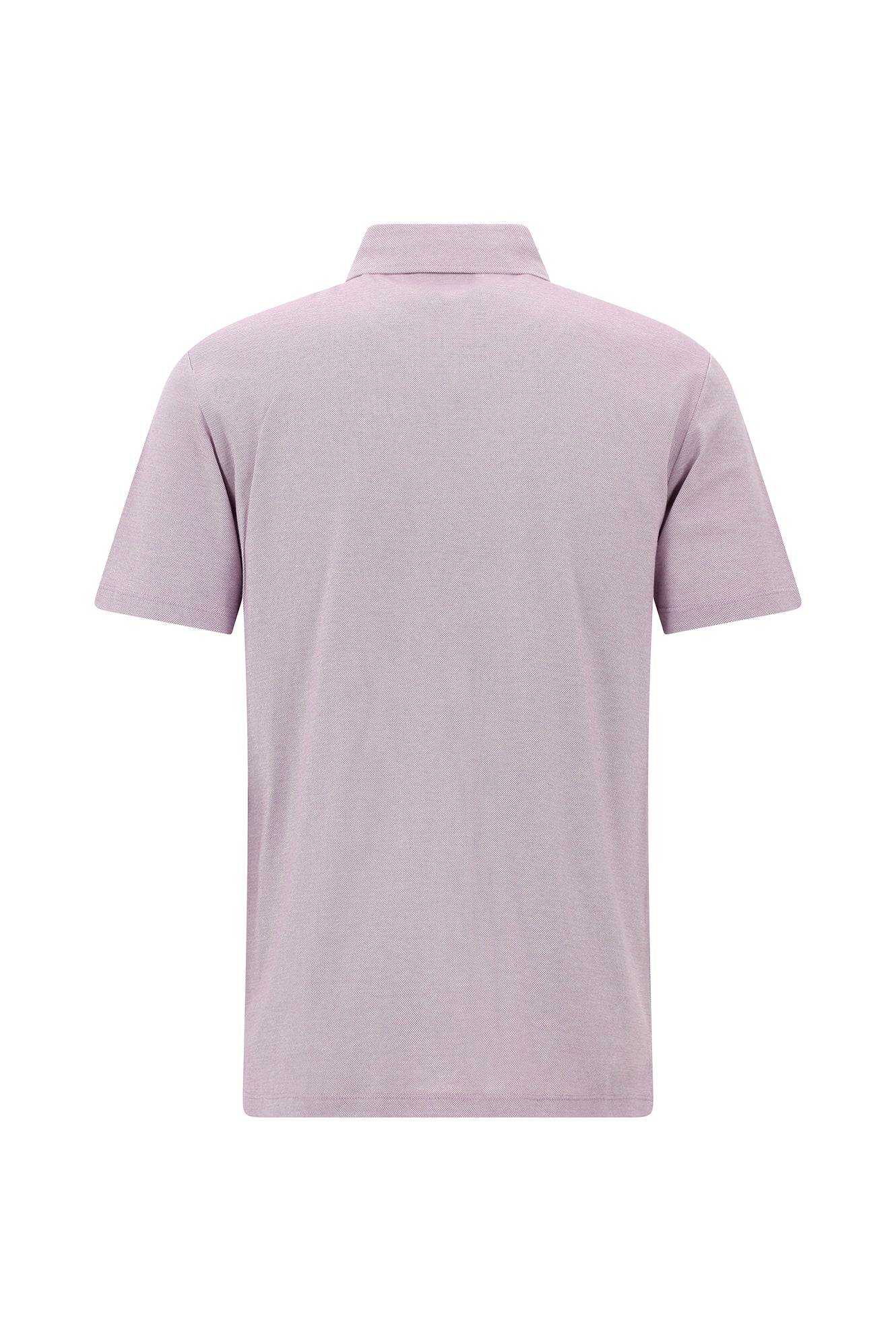 Açık Mor Regular Fit Desenli Nakışlı Merserize Pamuk Polo Yaka T-shirt