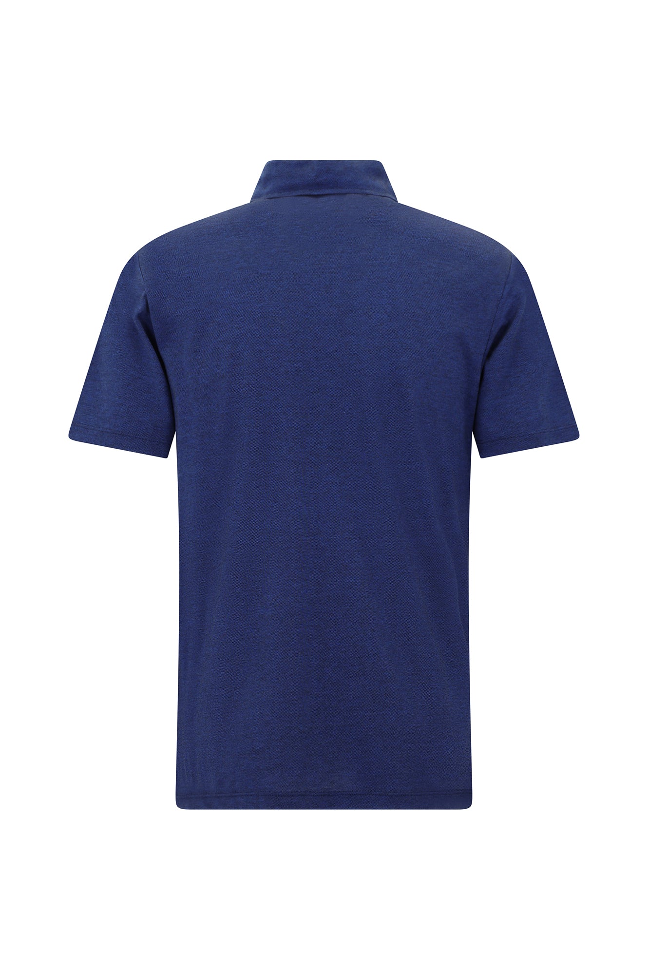 Orta Anrasit Melanj Regular Fit Desenli Nakışlı Merserize Pamuk Polo Yaka T-shirt