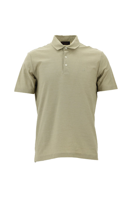 Orta Vizon Regular Fit Desenli Nakışlı Merserize Pamuk Polo Yaka T-shirt