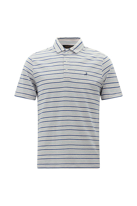 Çok Renkli Regular Fit Desenli Nakışlı Pamuklu Keten Polo Yaka T-shirt