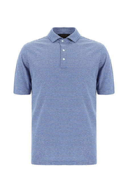 İndigo Regular Fit Desenli Nakışlı Pamuklu Keten Polo Yaka T-shirt