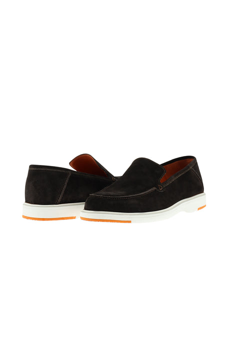 Orta Kahve Casual Loafer Süet Deri Ayakkabı