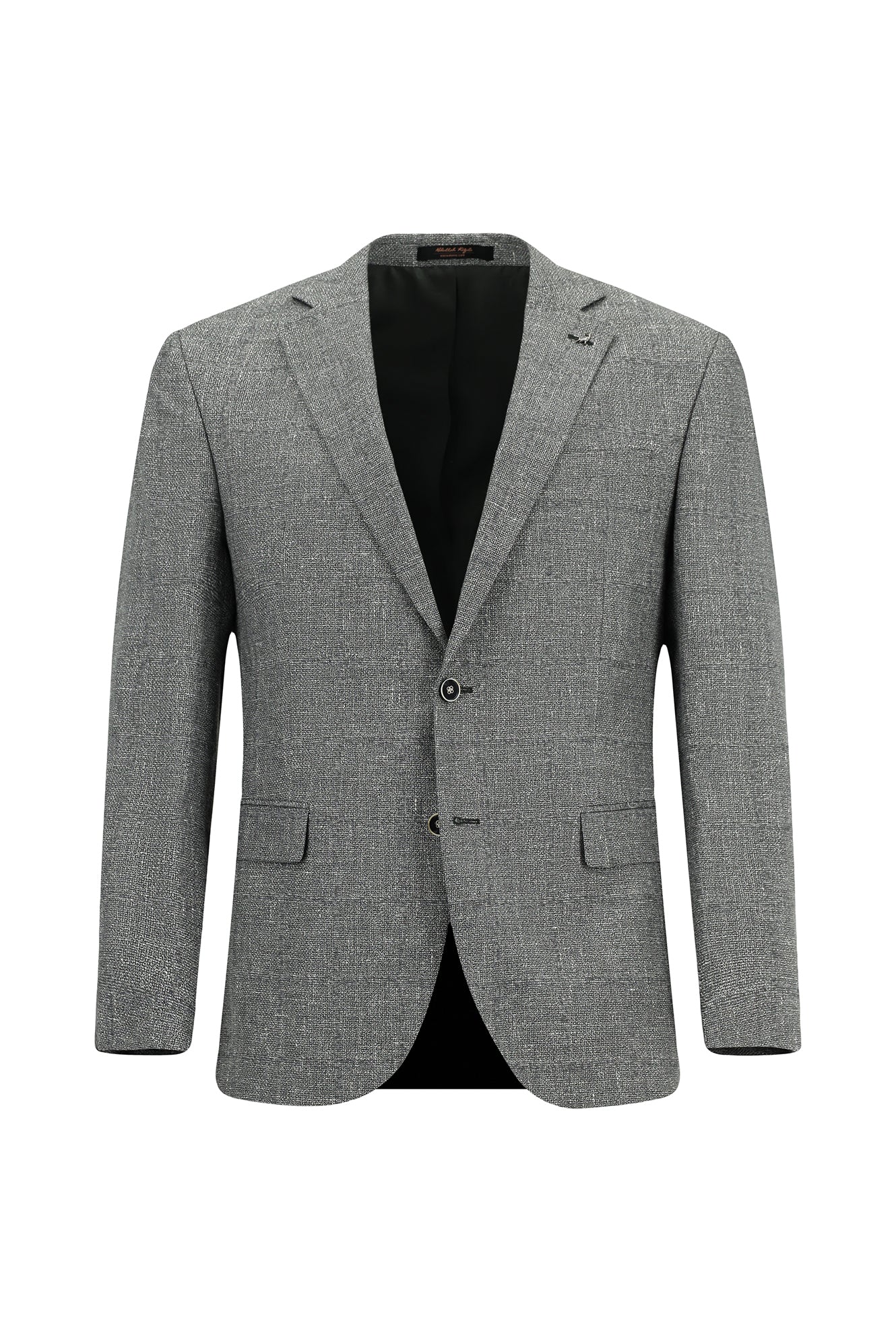 Orta Füme Super Slim Fit Ekstra Dar Kesim Klasik Pamuklu Keten Ceket