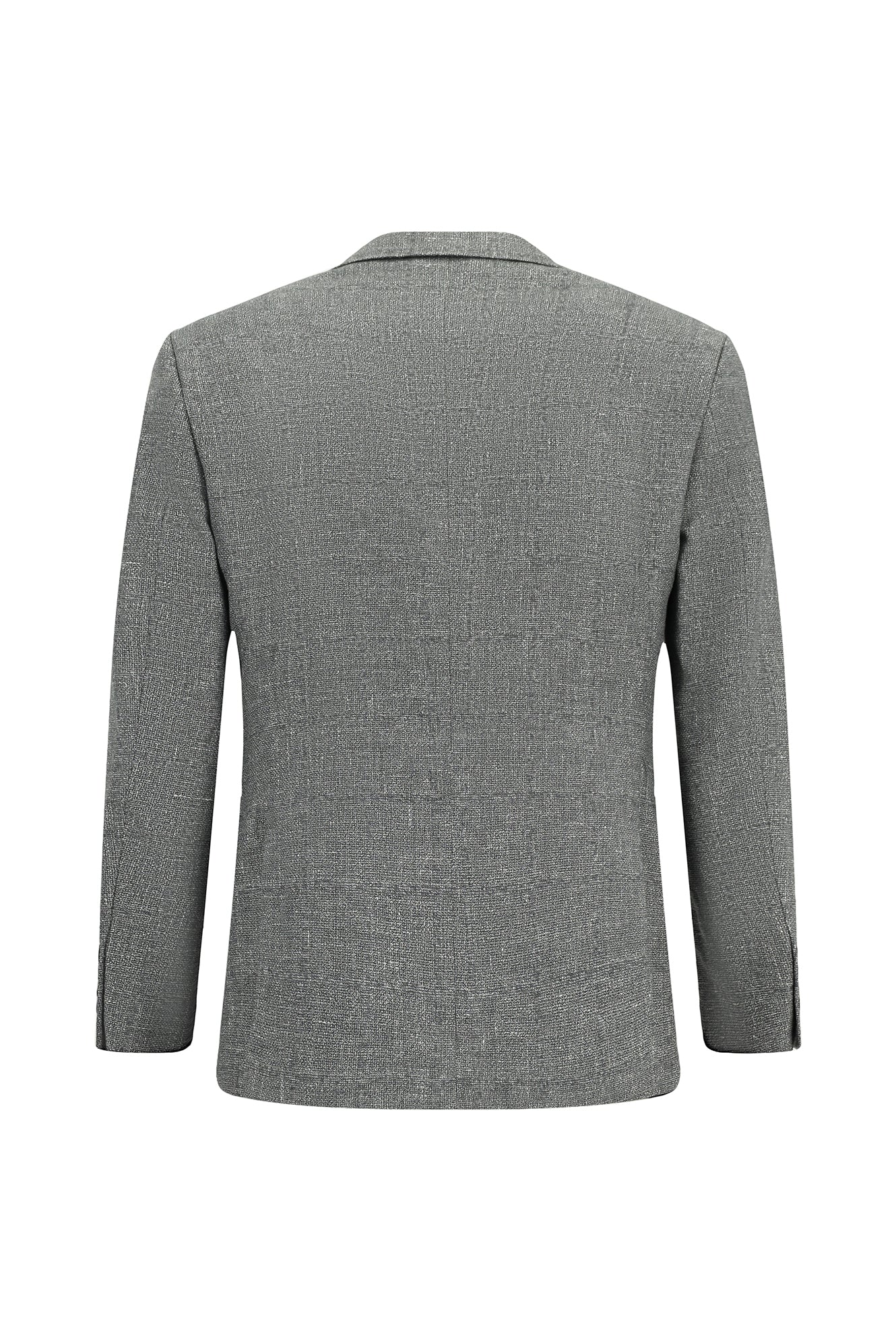 Orta Füme Super Slim Fit Ekstra Dar Kesim Klasik Pamuklu Keten Ceket