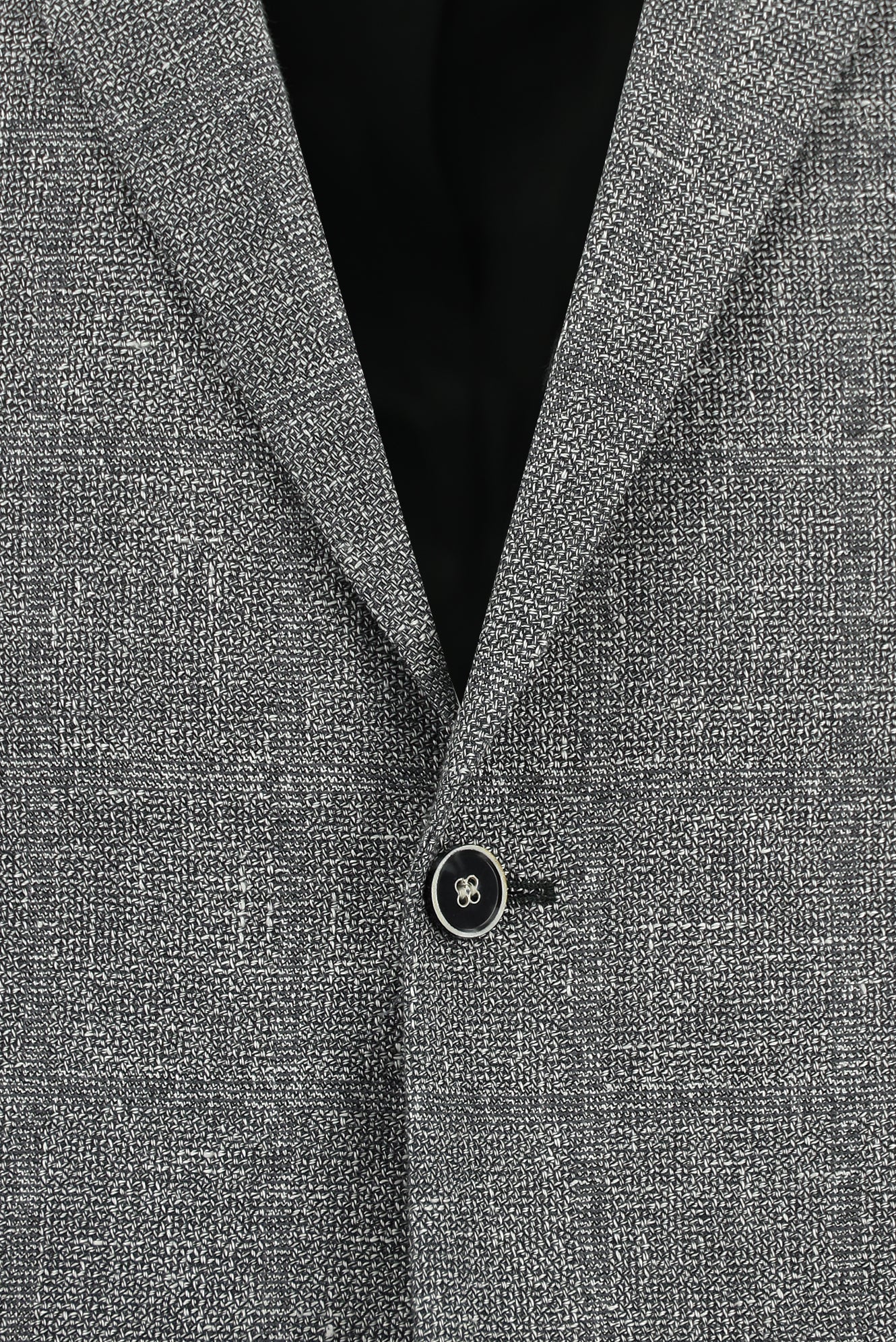 Orta Füme Super Slim Fit Ekstra Dar Kesim Klasik Pamuklu Keten Ceket