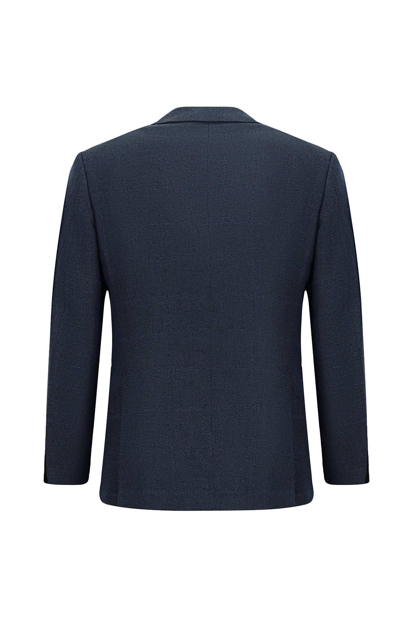 Koyu Lacivert Super Slim Fit Ekstra Dar Kesim Klasik Pamuklu Keten Ceket