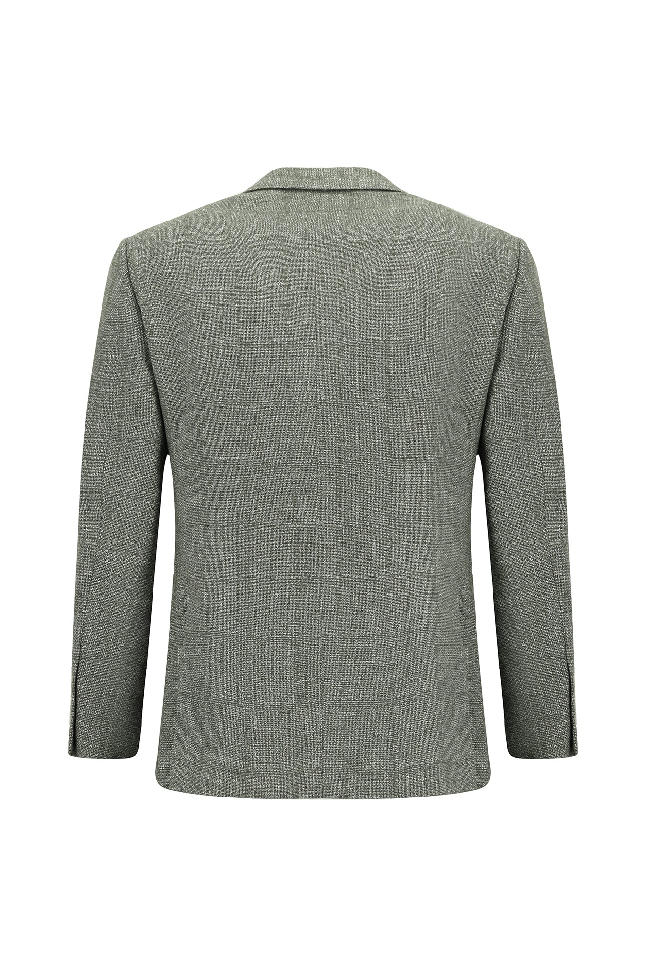 Orman Yeşili Super Slim Fit Ekstra Dar Kesim Klasik Pamuklu Keten Ceket